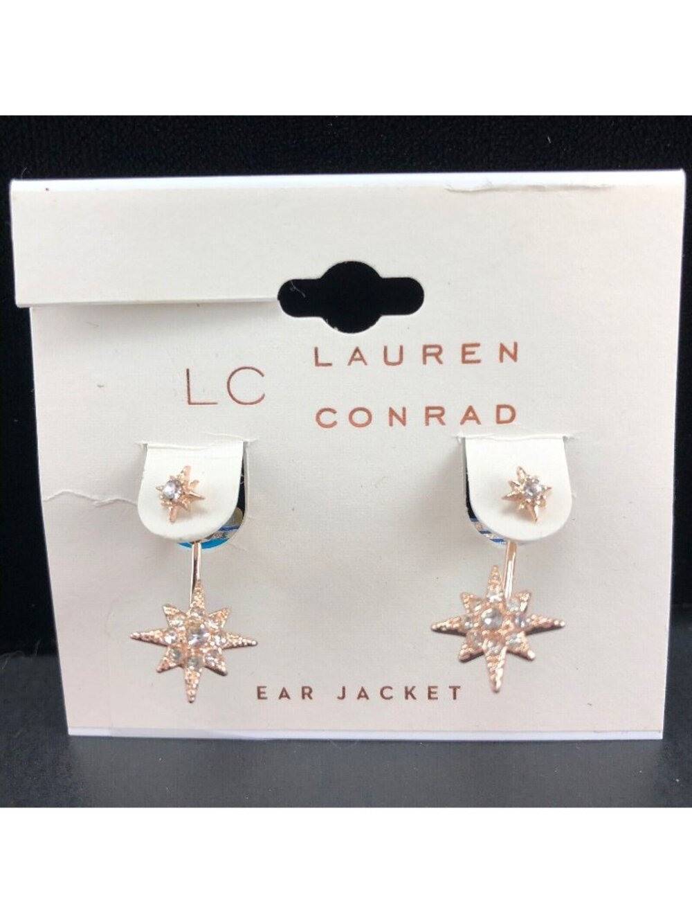 LC Lauren Conrad Earrings Copper-Tone Stars Ear Jackets
